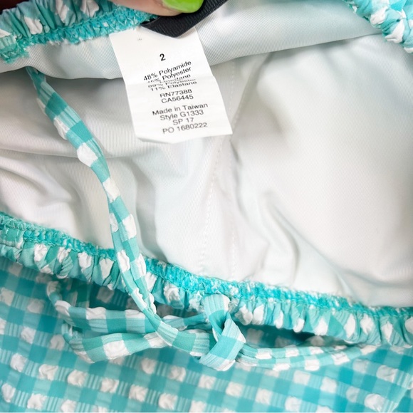 J. Crew Gingham Ruffle One Piece Swimsuit (2) - Picture 5 of 8
